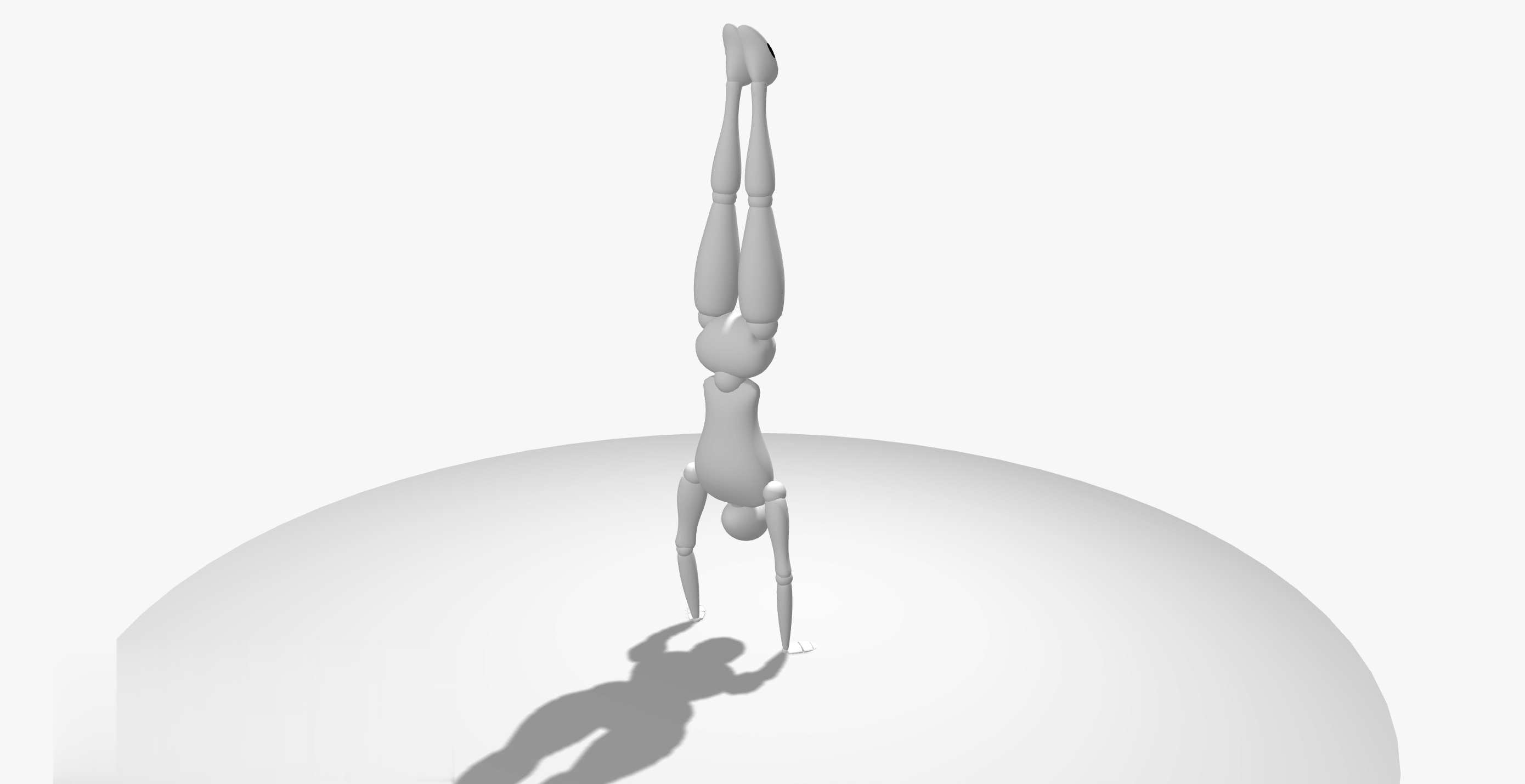 Handstand action pose reference image